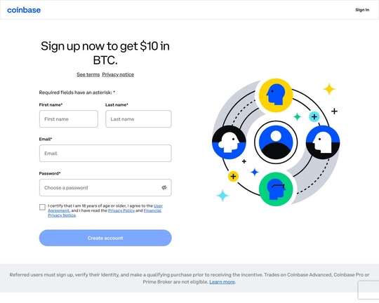 Coinbase has a LEARN and EARN Free Crypto Section Logo